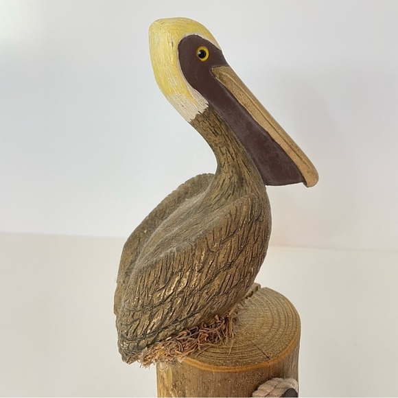 Wooden Sculptured Pelican Beach House Decor - Picture 8 of 11